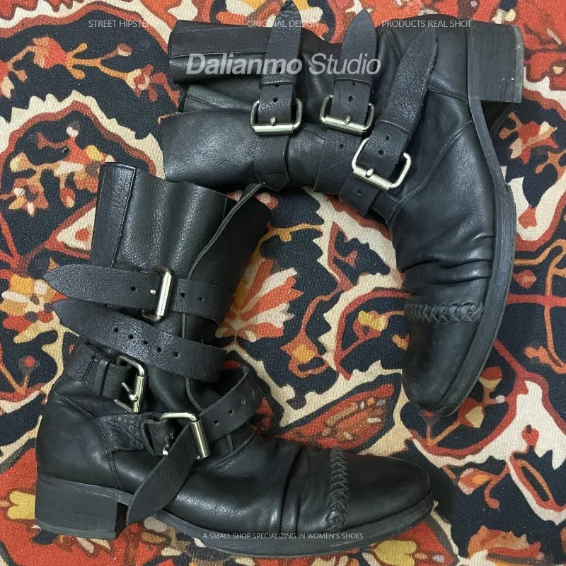 Fashion Men's Genuine Leather  - Vintage Fashion Boots ulasan dan harga