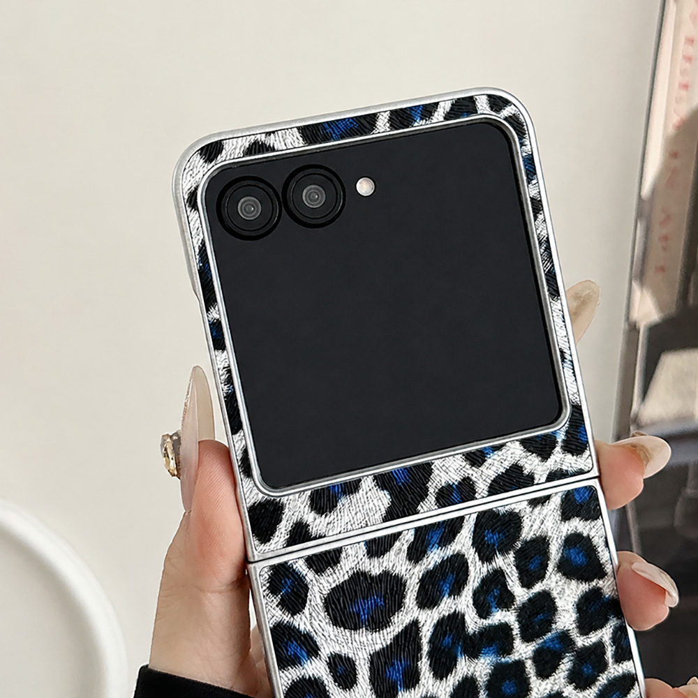Leopard Print Folding Flip Pho - Vintage Fashion Women ulasan dan harga