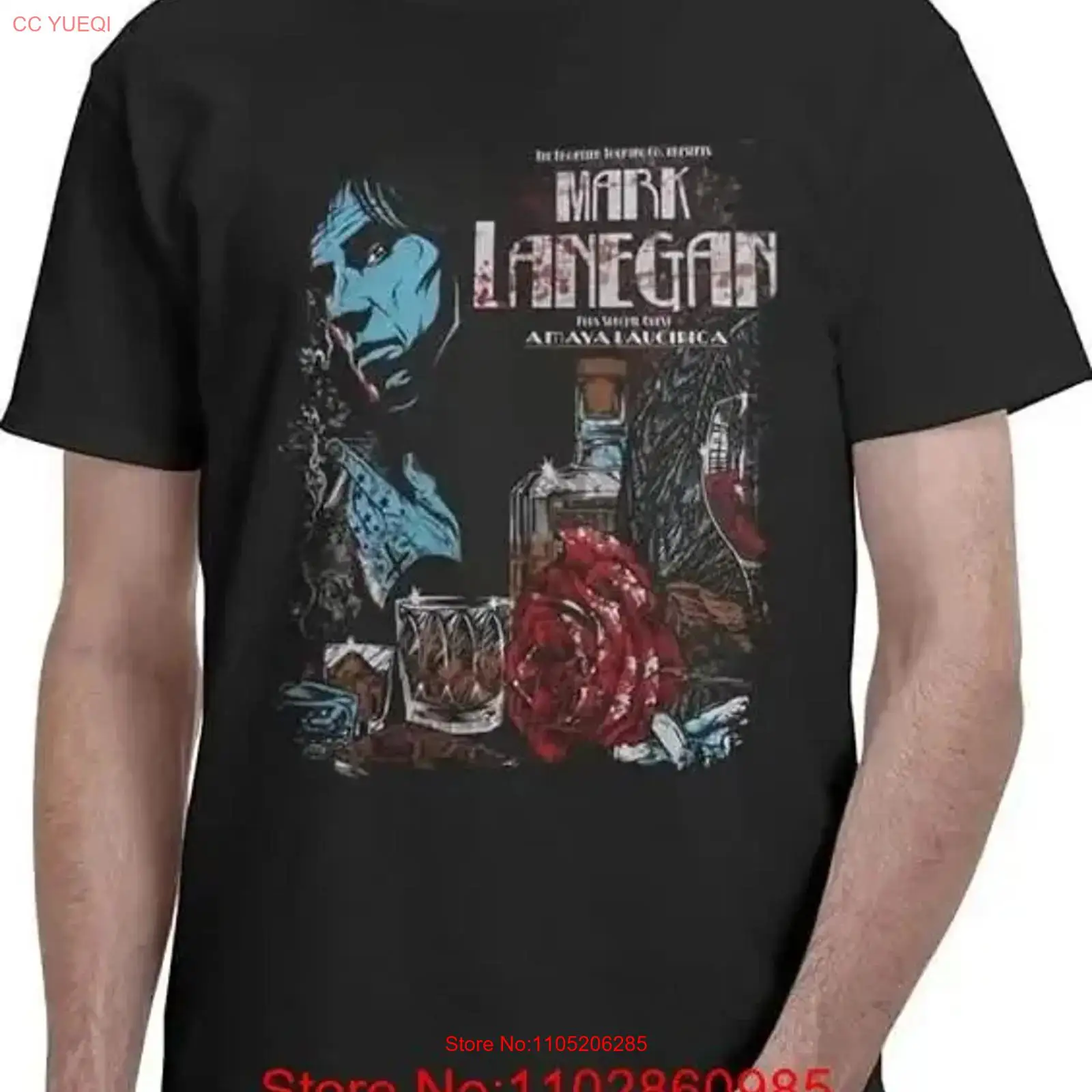 Mark Lanegan T Shirt Heavy Cot - Vintage Fashion Wear ulasan dan harga