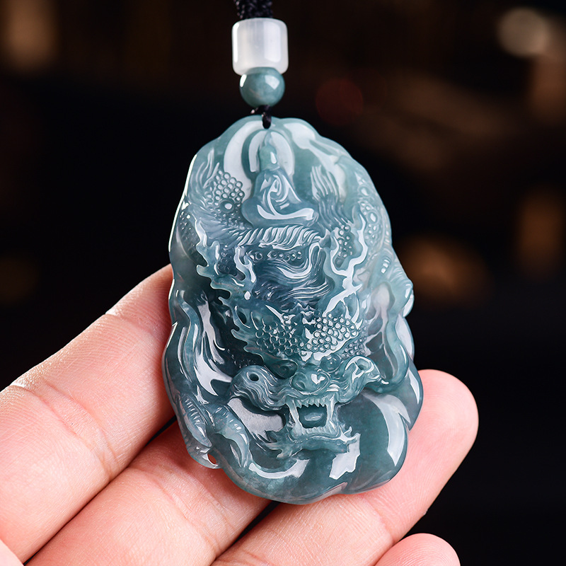 Natural Burmese Jadeite Dragon - Vintage Fashion Women ulasan dan harga
