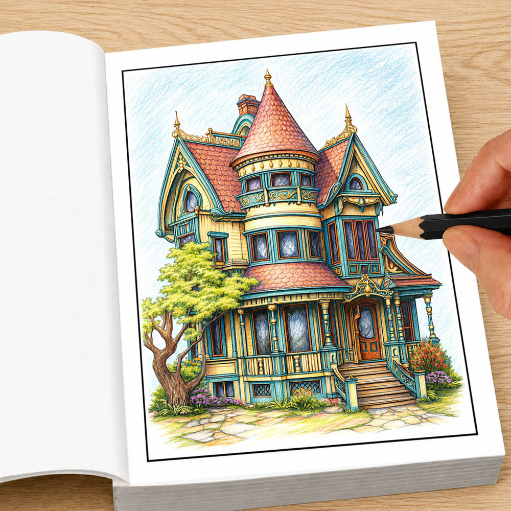 Victorian Houses Adult Colorin - Vintage Fashion Coloring Book ulasan dan harga