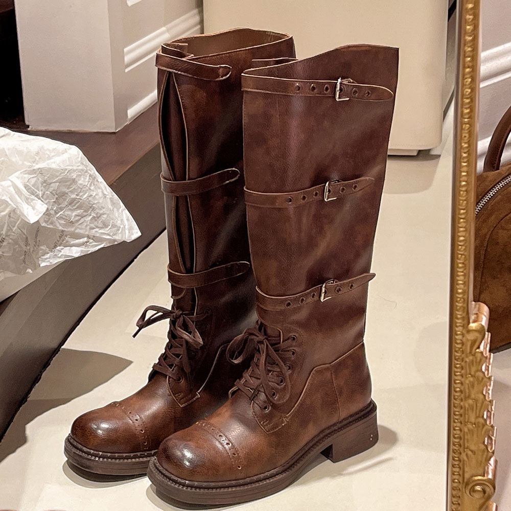 Women's Knee High Boots Vintag - Vintage Fashion Boots ulasan dan harga