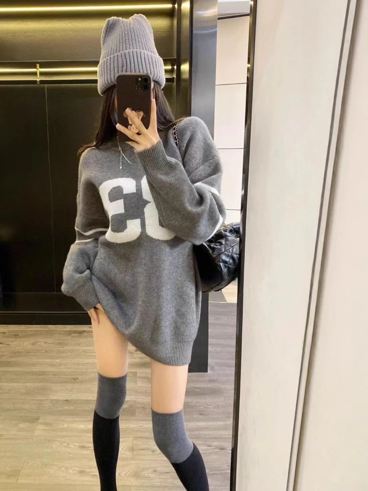 Y2K Vintage Knitted Sweater Wo - Vintage Fashion Women ulasan dan harga