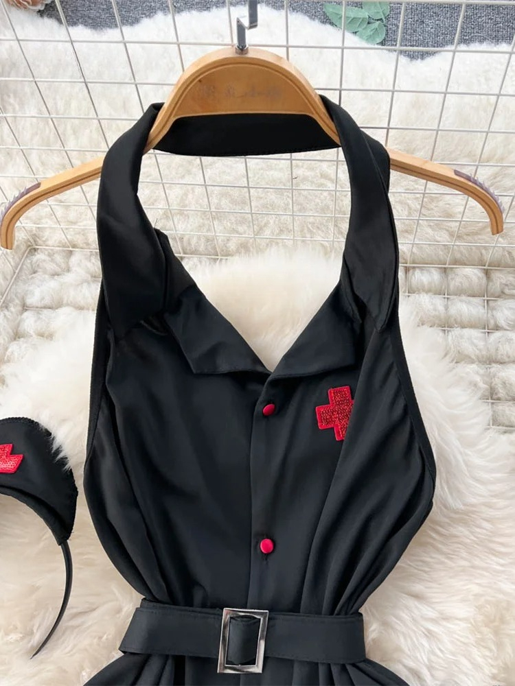Erotic Fashion Sexy Halter Lin - Vintage Fashion Women ulasan dan harga