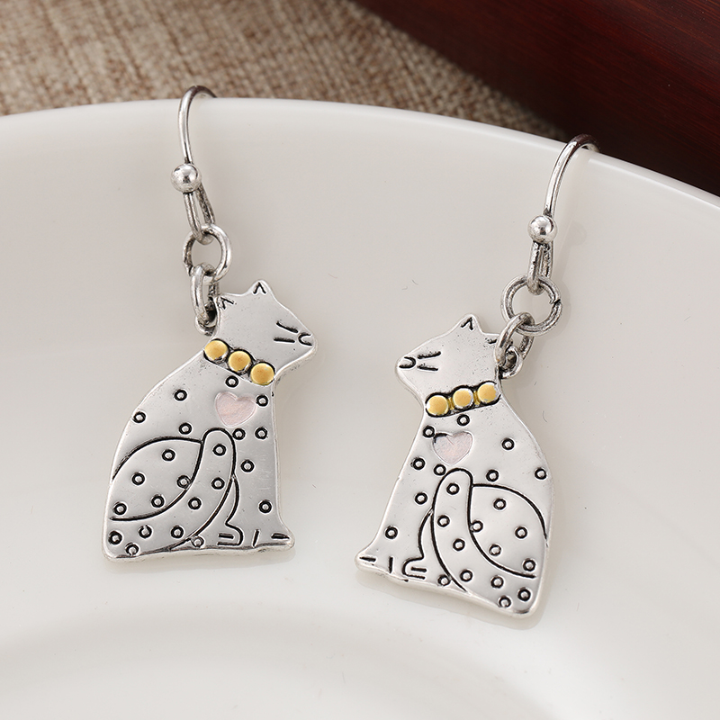 Cute Cat Kiss Pendant Earrings - Vintage Fashion Ideas ulasan dan harga