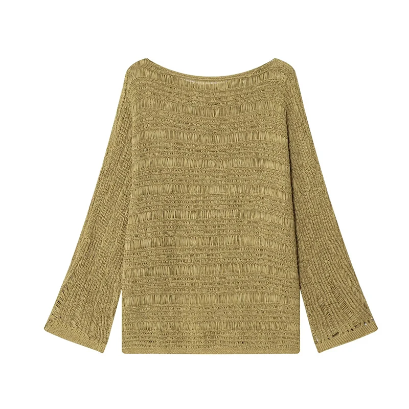 Vintage Boat Neck Knit Sweater - Vintage Fashion Women ulasan dan harga
