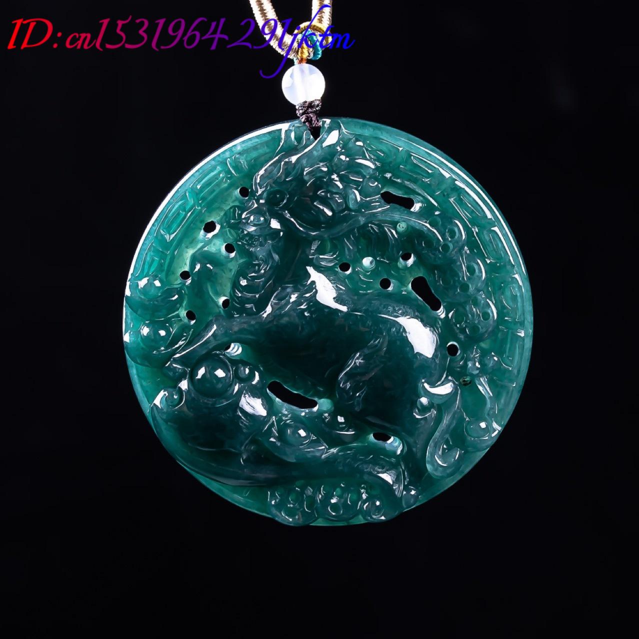 Burmese Jadeite Dragon Pendant - Vintage Fashion Women ulasan dan harga