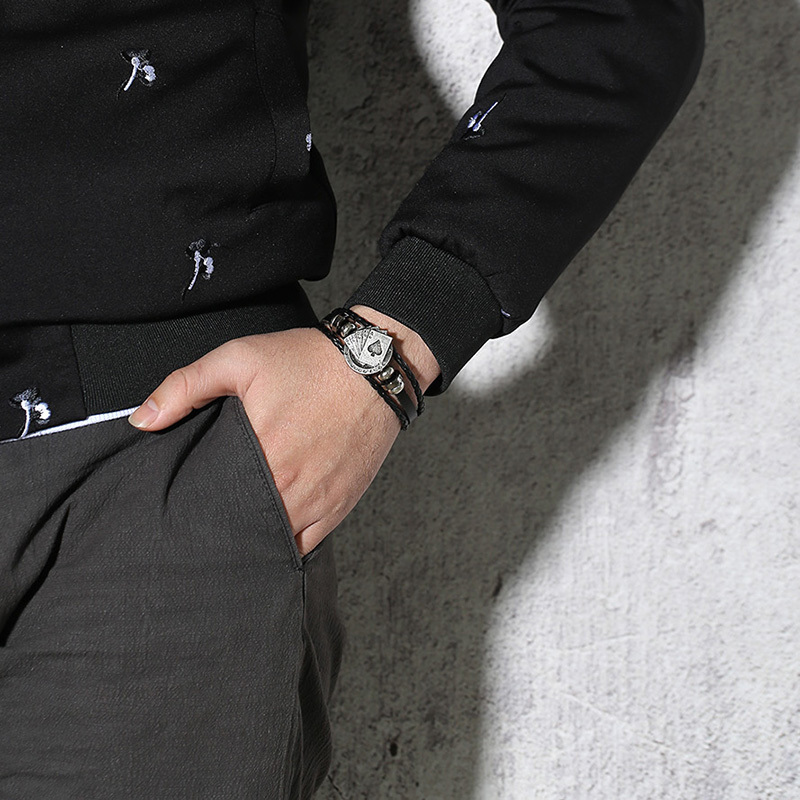 Vnox Lucky Vintage Men's Leath - Vintage Vegas Fashion ulasan dan harga
