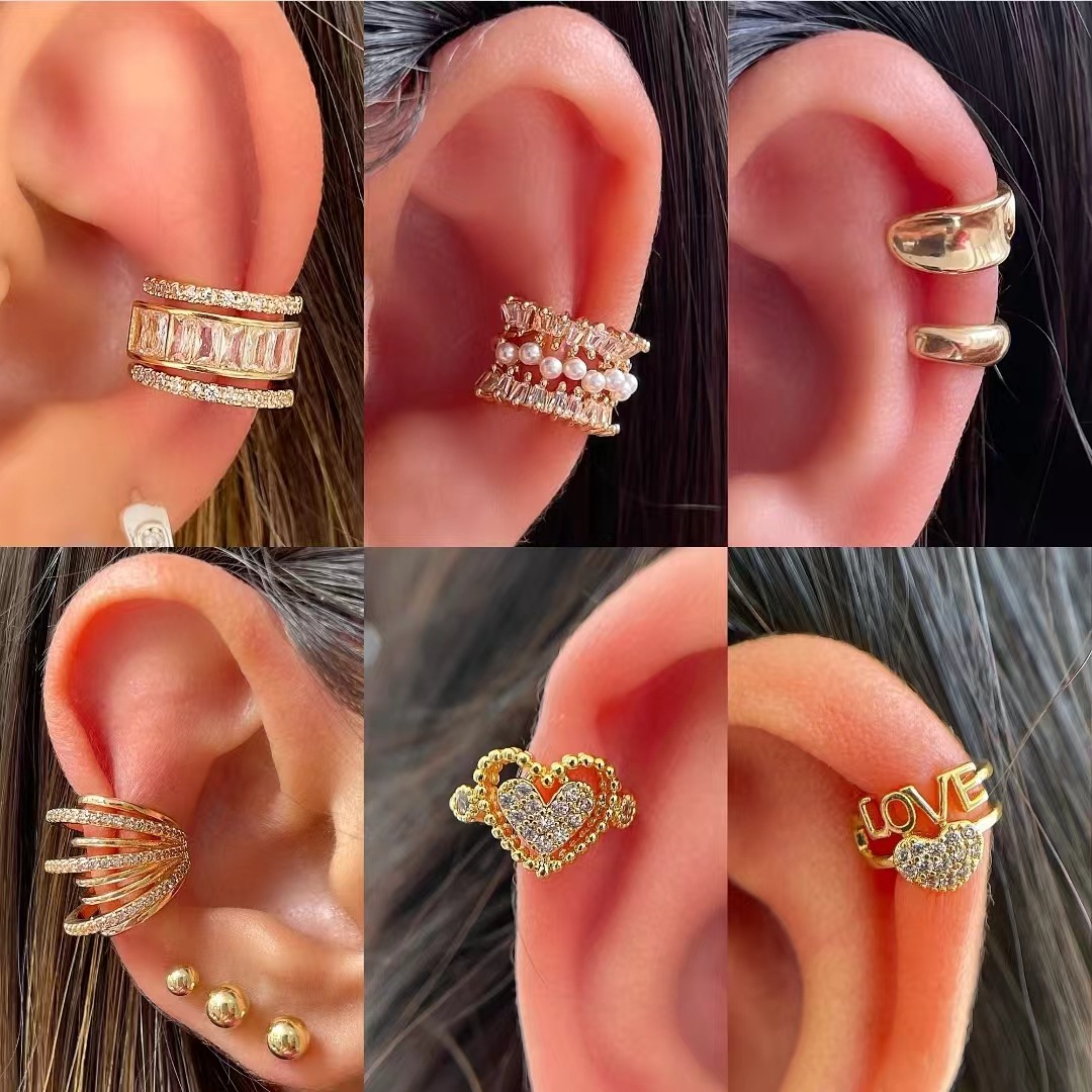 Korean Fashion Zircon Ear Clip - Vintage Fashion Guild ulasan dan harga