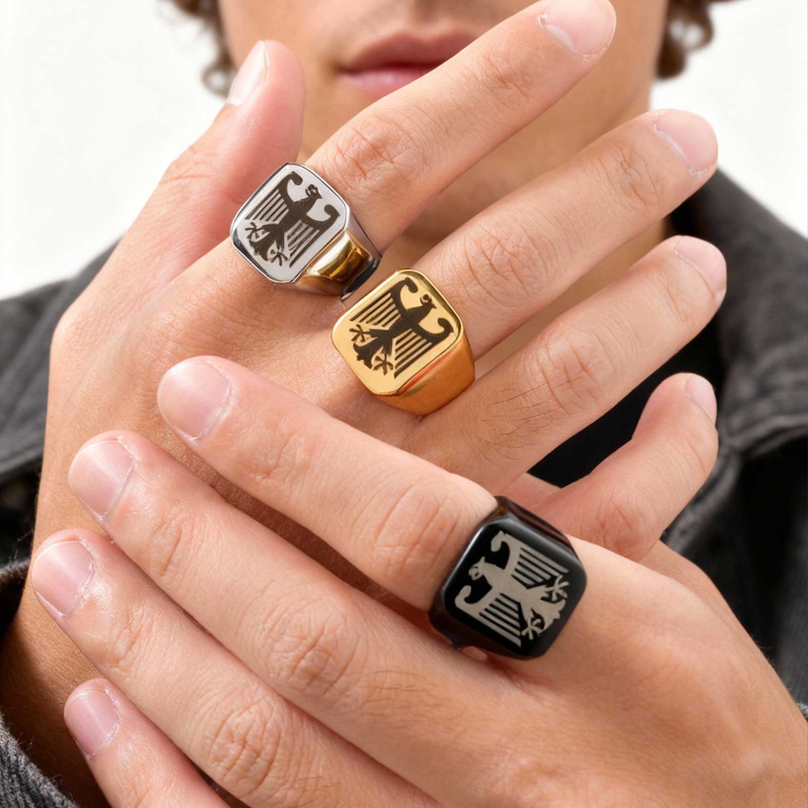 Custom Flying Hawk Eagle Ring  - Vintage Fashion Ads ulasan dan harga