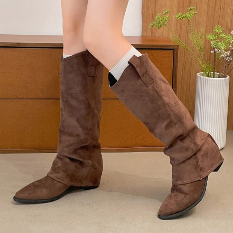 Autumn Winter Vintage Thick He - Vintage Fashion Boots ulasan dan harga
