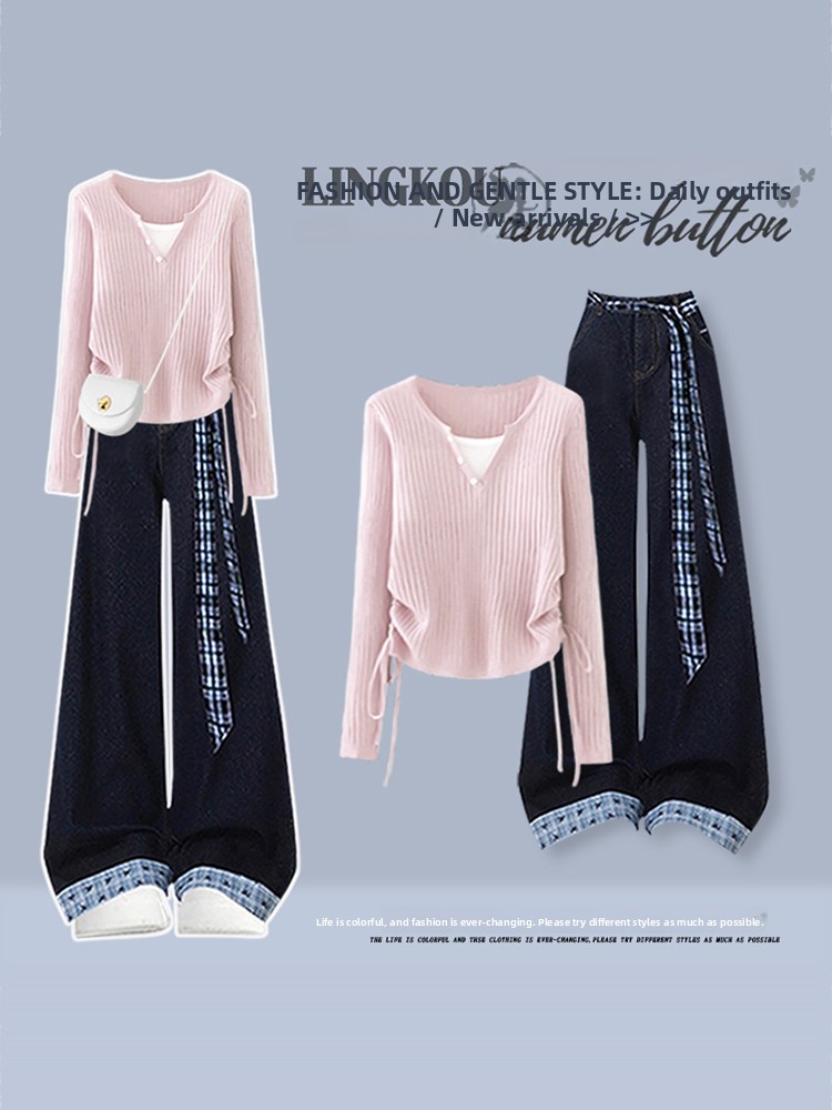 Korean Style High Waist Knitte - Vintage Fashion Wear ulasan dan harga