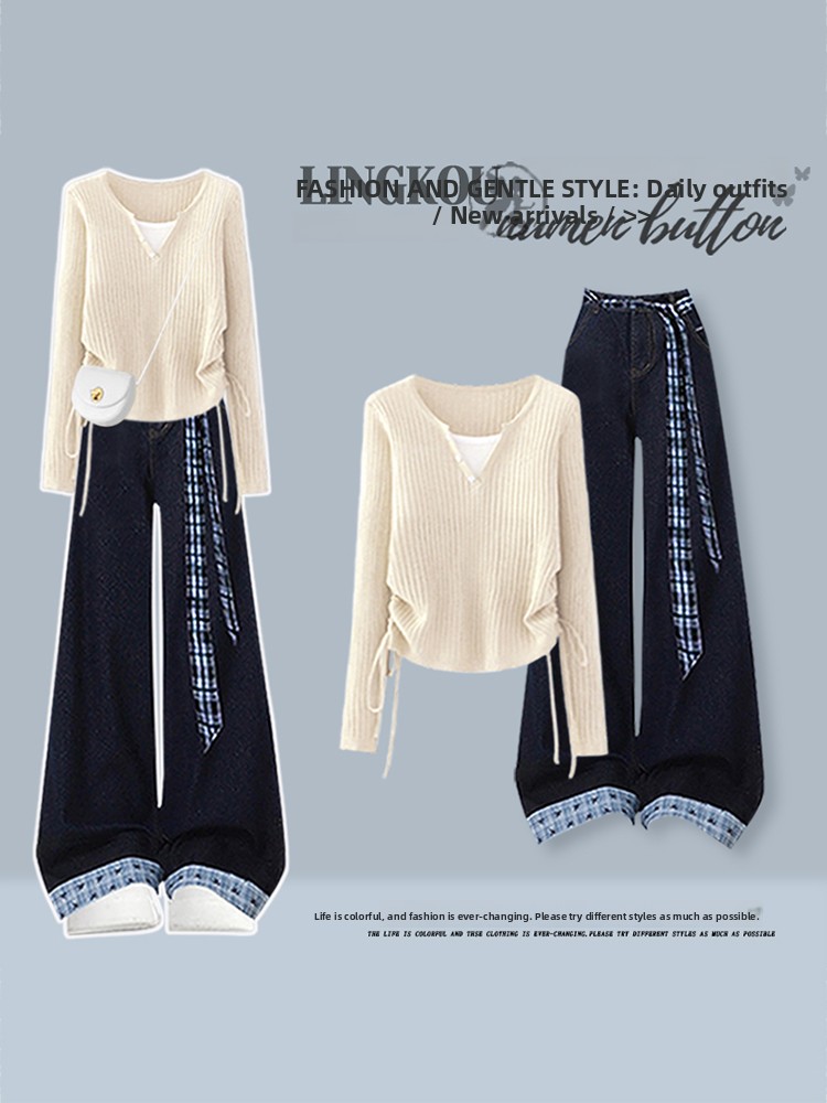 Korean Style High Waist Knitte - Vintage Fashion Wear ulasan dan harga