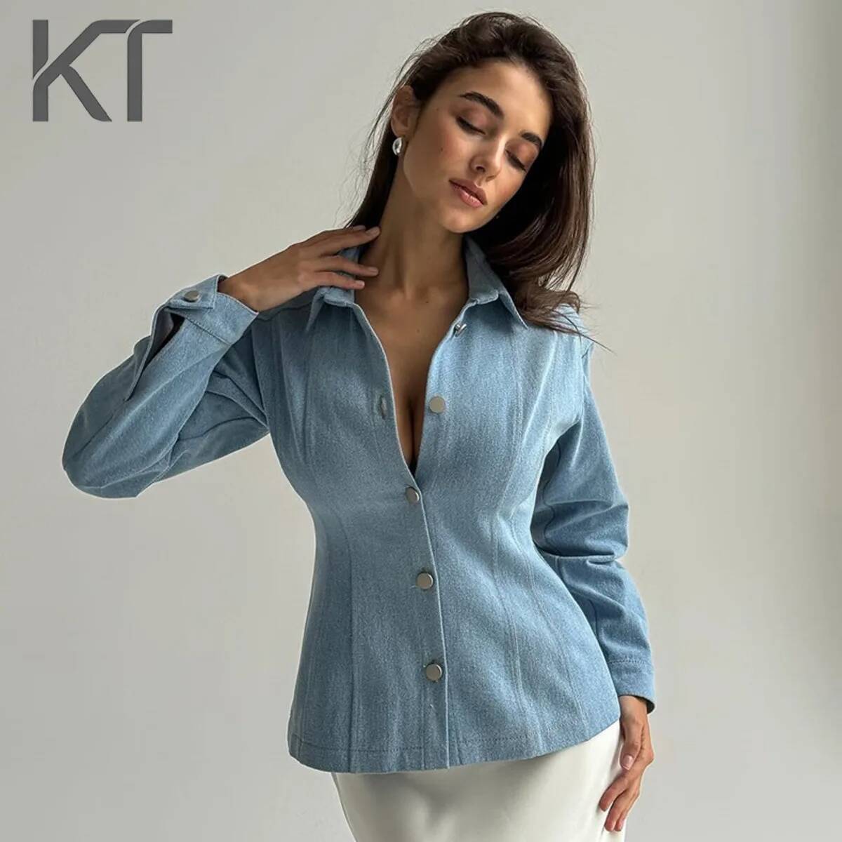 KT Vintage Waist Cinching Deni - Vintage Fashion Women ulasan dan harga