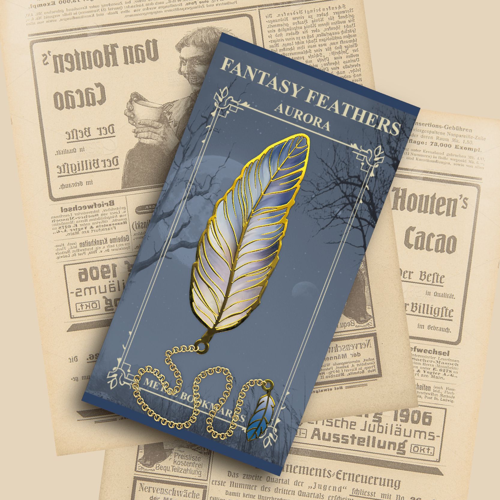 1 pc Vintage Feather Bronzing  - Vintage Fashion Books ulasan dan harga