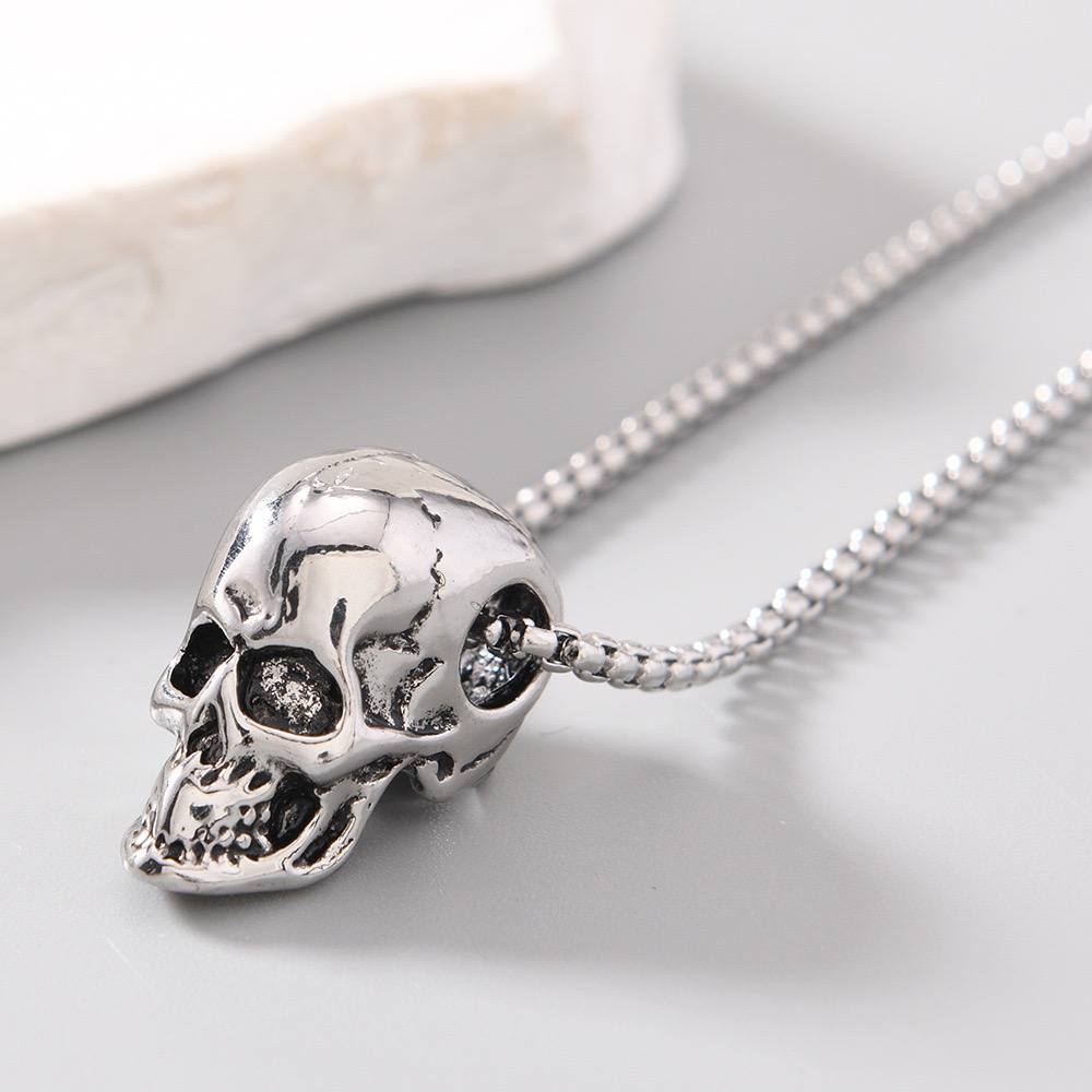 Vintage Alloy Skull Necklace G - Vintage Fashion Ideas ulasan dan harga