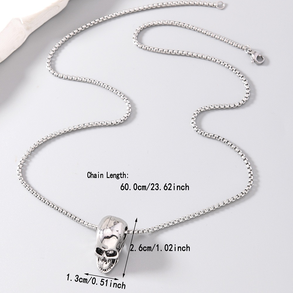 Vintage Alloy Skull Necklace G - Vintage Fashion Ideas ulasan dan harga