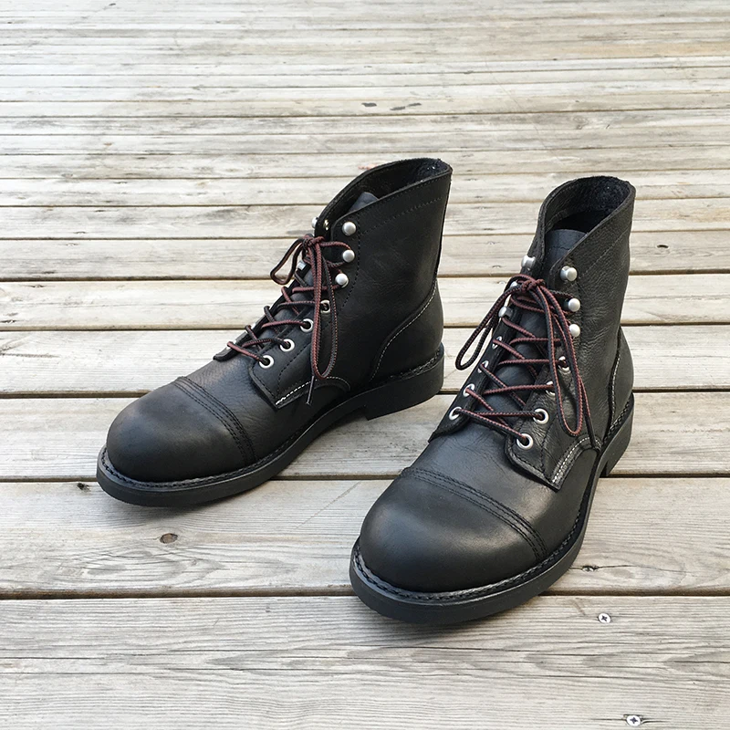 New Men Shoes Luxury Brand Vin - Vintage Fashion Boots ulasan dan harga