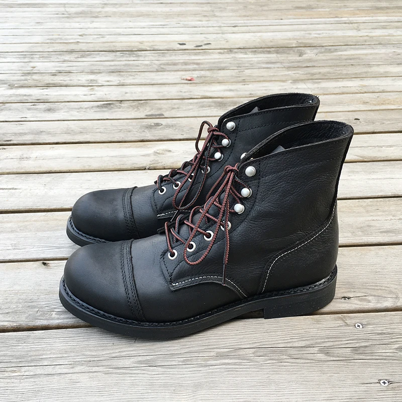 New Men Shoes Luxury Brand Vin - Vintage Fashion Boots ulasan dan harga