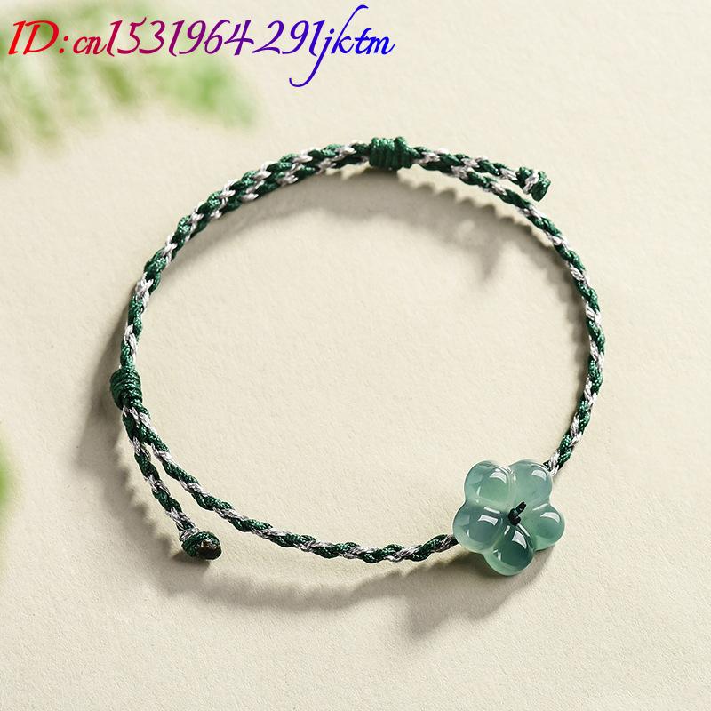 Burmese Jadeite Flower Bracele - Vintage Fashion Women ulasan dan harga