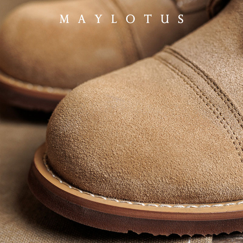 Suede Boot Goodyear-Welted Mot - Vintage Fashion Boots ulasan dan harga