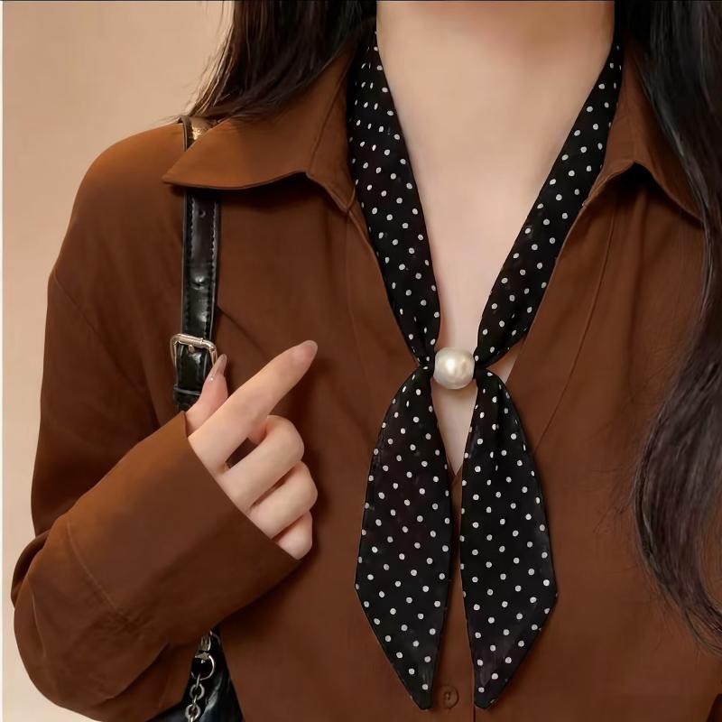 Vintage Polka Dot Chiffon Bead - Vintage Fashion Wear ulasan dan harga