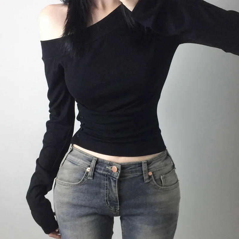 Y2K Vintage Pleated Button T-S - Vintage Fashion Women ulasan dan harga