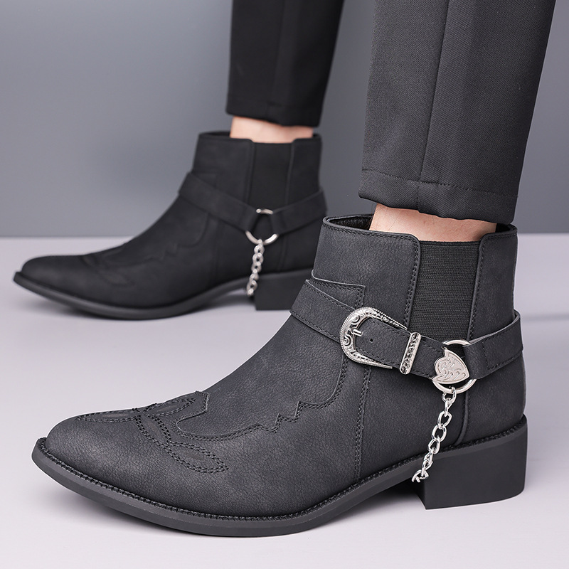 Fashion New Brand Retro Men's  - Vintage Fashion Boots ulasan dan harga