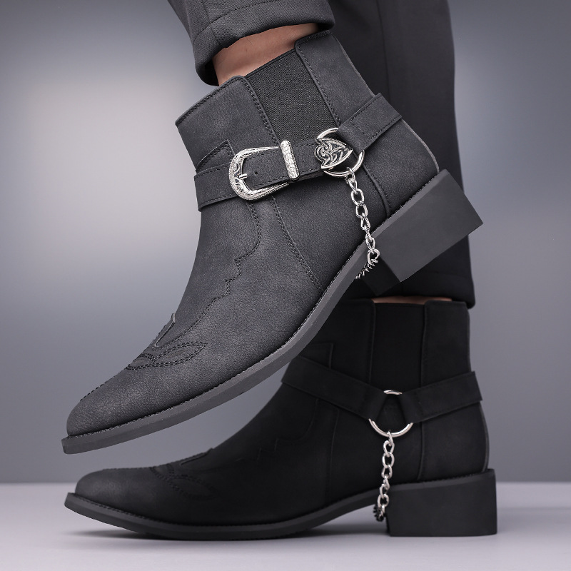 Fashion New Brand Retro Men's  - Vintage Fashion Boots ulasan dan harga