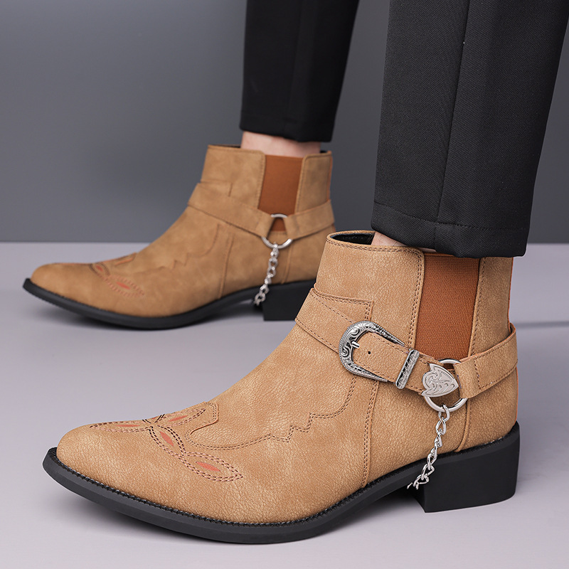 Fashion New Brand Retro Men's  - Vintage Fashion Boots ulasan dan harga