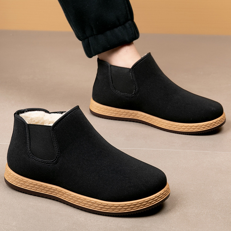 Men's Cotton Shoes Men's Winte - Vintage Fashion Boots ulasan dan harga