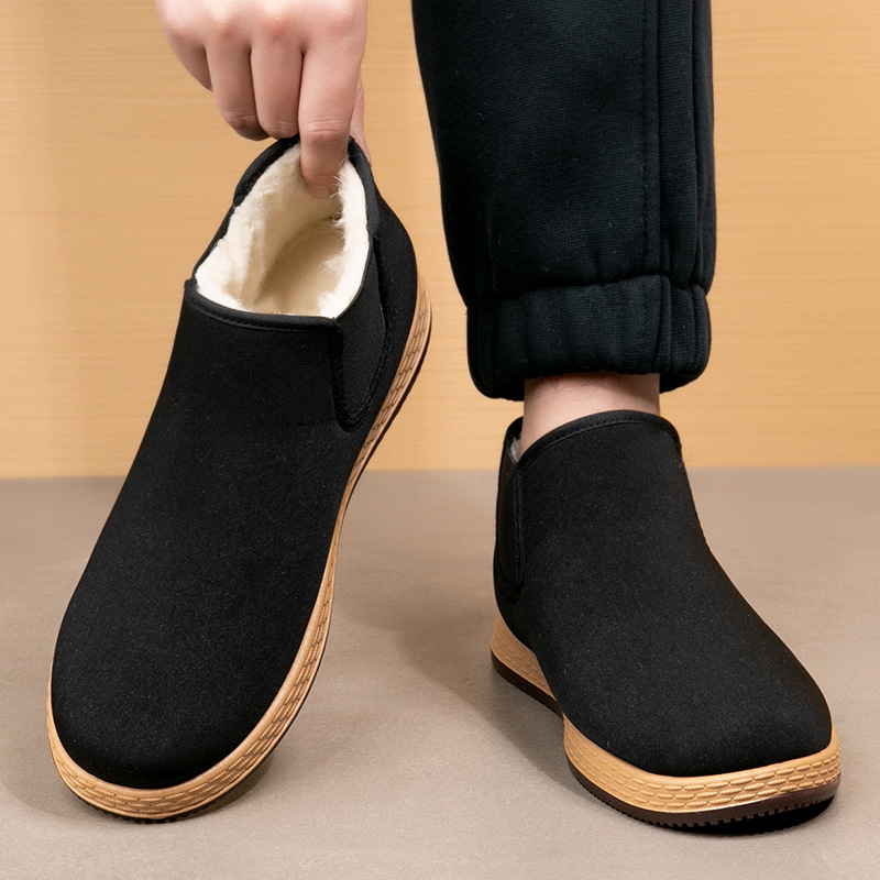 Men's Cotton Shoes Men's Winte - Vintage Fashion Boots ulasan dan harga