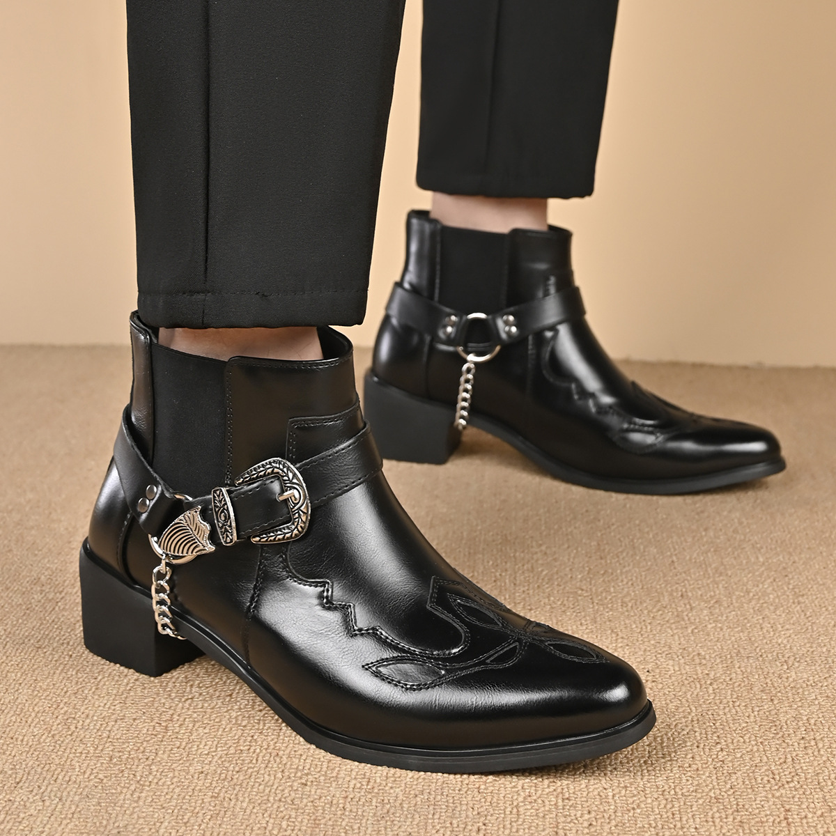 Fashion 2026 Men's Vintage Cow - Vintage Fashion Boots ulasan dan harga