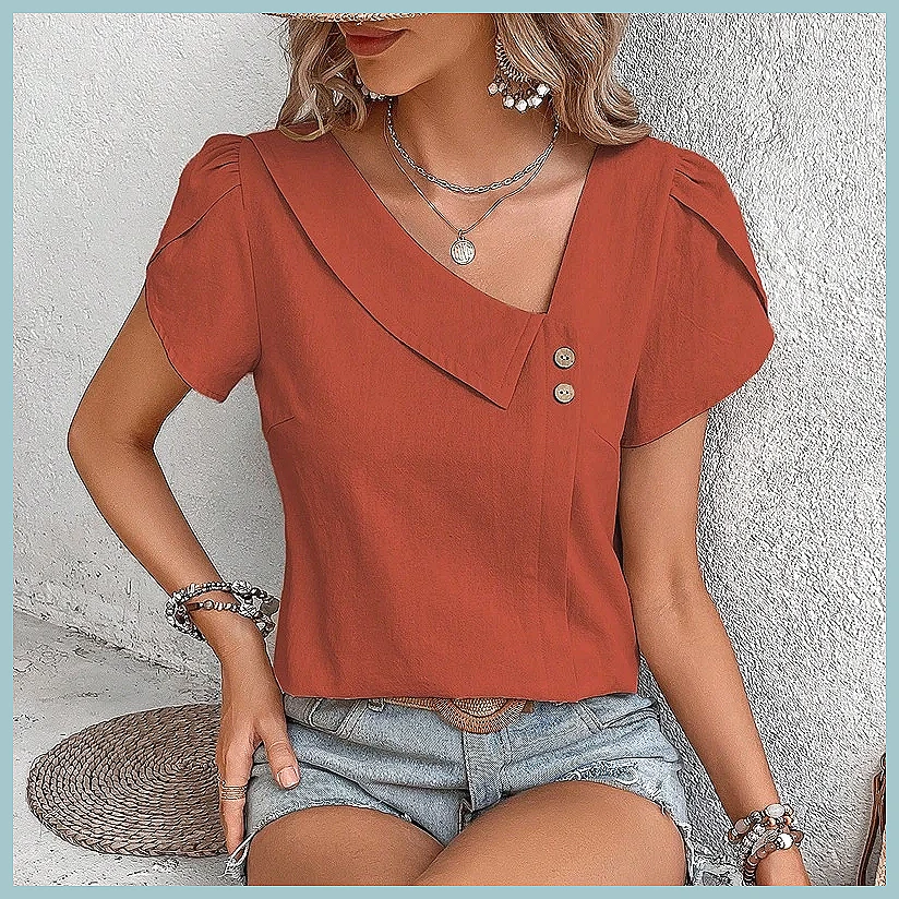 2024 Summer Vintage Solid Colo - Vintage Fashion Women ulasan dan harga