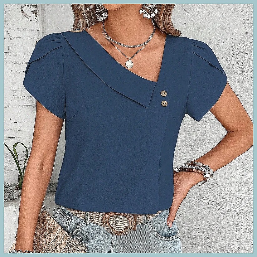 2024 Summer Vintage Solid Colo - Vintage Fashion Women ulasan dan harga