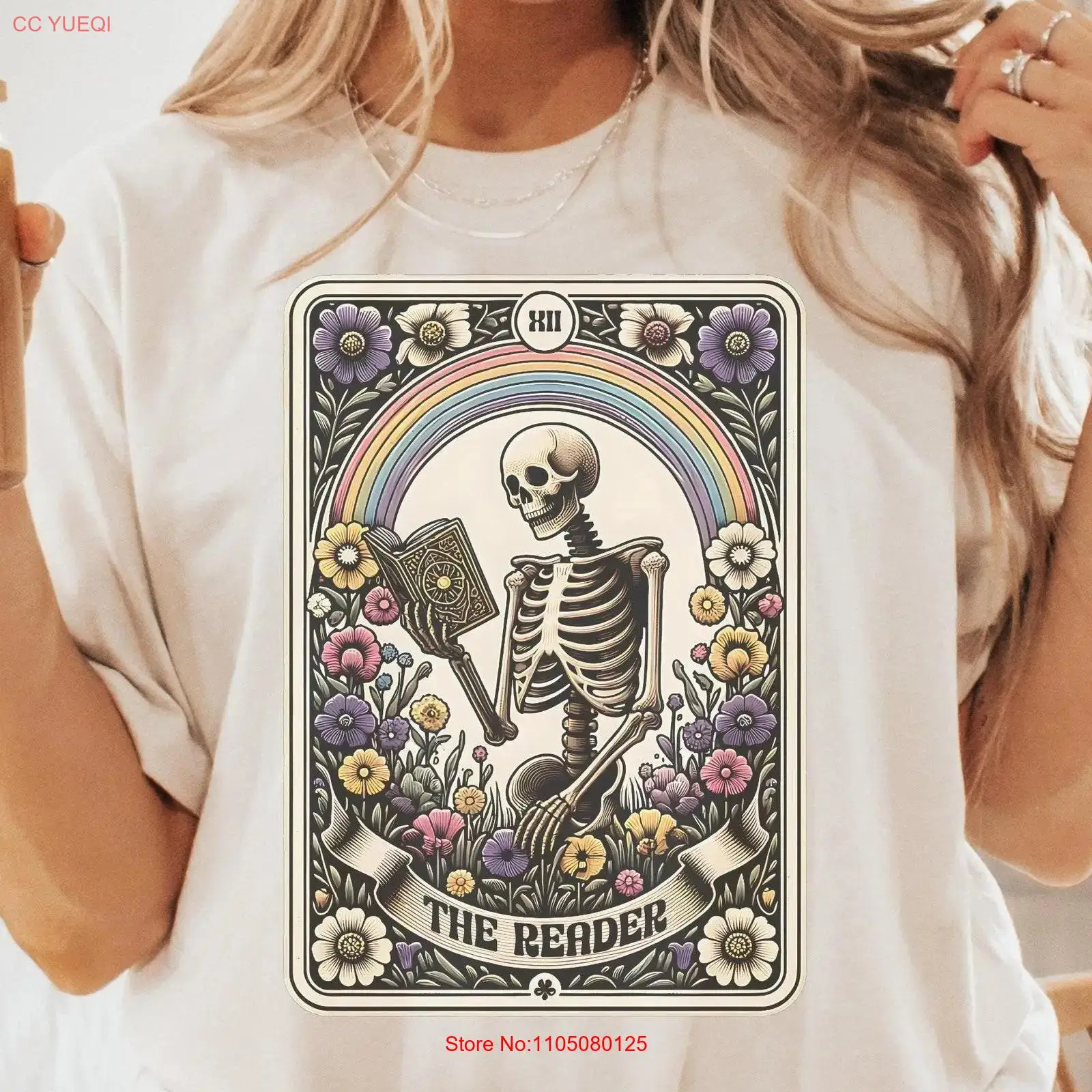 The Reader TaroT T Shirt Skele - Vintage Fashion Books ulasan dan harga